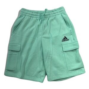 Adidas Essentials Cargo Shorts Mens Small Light Green Activewear $40 NEW